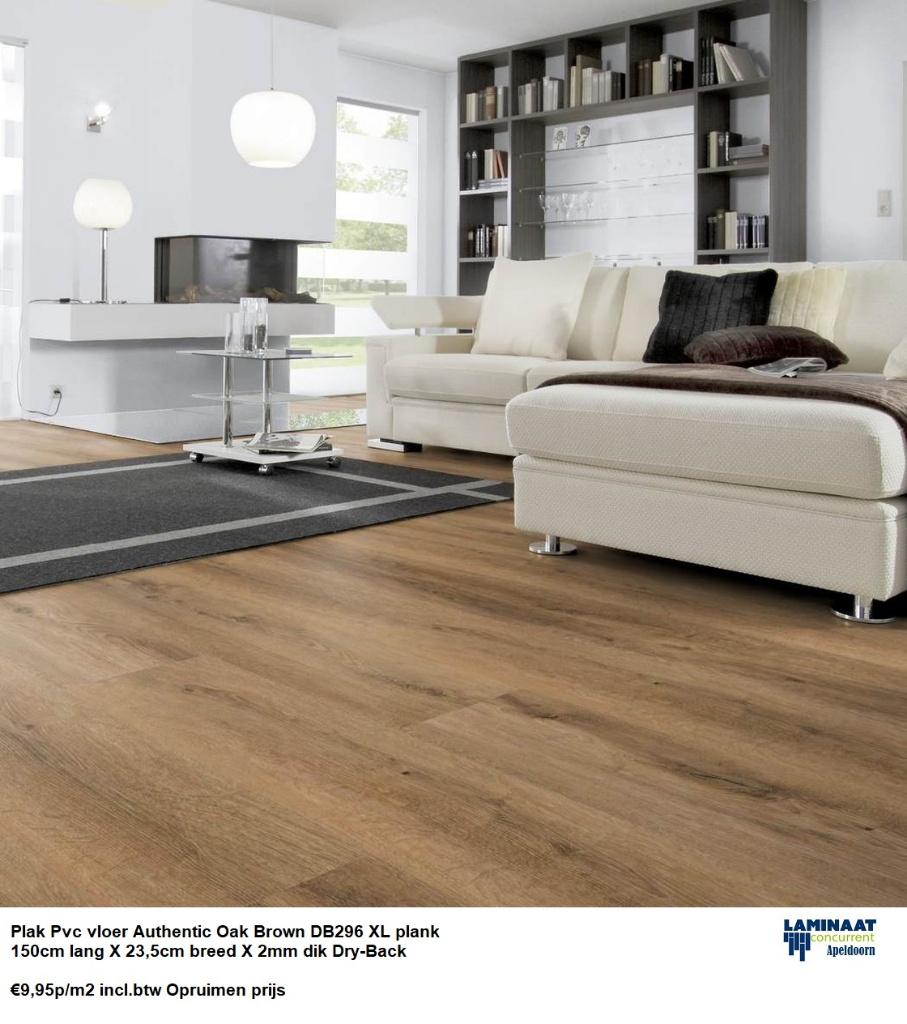 Pvc XL Authentic Oak Brown Opruimen prijs : €9,95p/m2, Bruin, 75 m² of meer, Nieuw, Ophalen of Verzenden