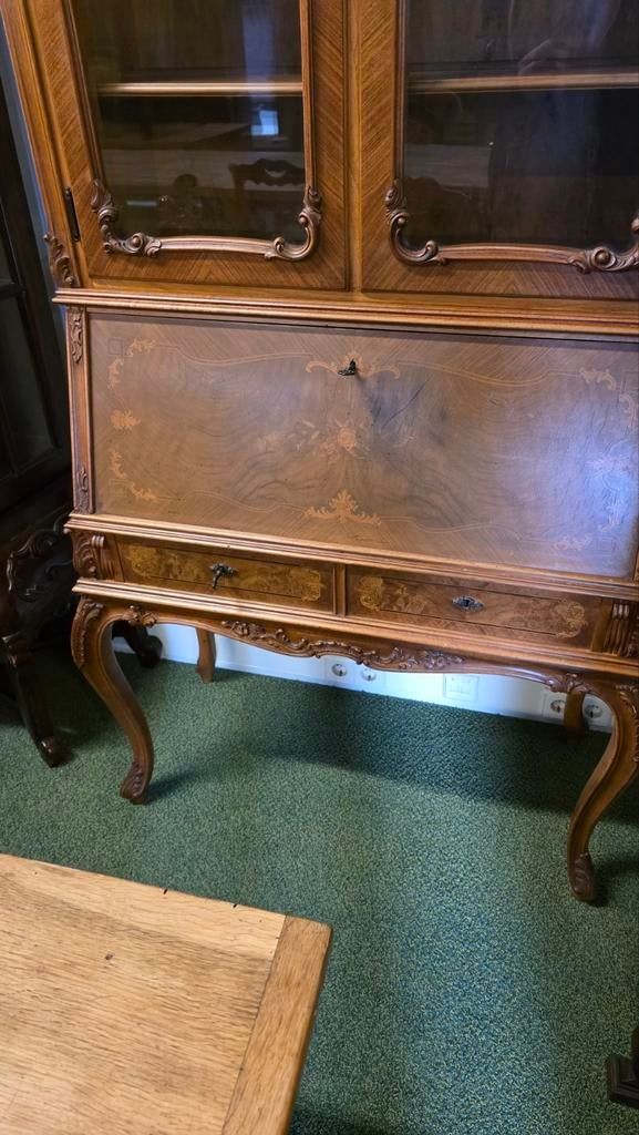 Notenhouten bureau case, Antiek en Kunst, Ophalen