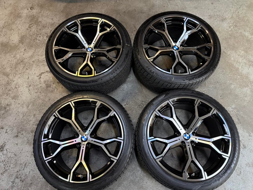 ✅ 21 inch Bmw X5 G05 Style 741M velgen 5x112, Gebruikt, 265 mm, Banden en Velgen, Personenwagen