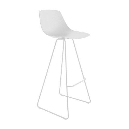 Barkruk wit (Showroom item), Huis en Inrichting, Barkrukken, Met voetsteun, Nieuw, Leer, Ophalen of Verzenden