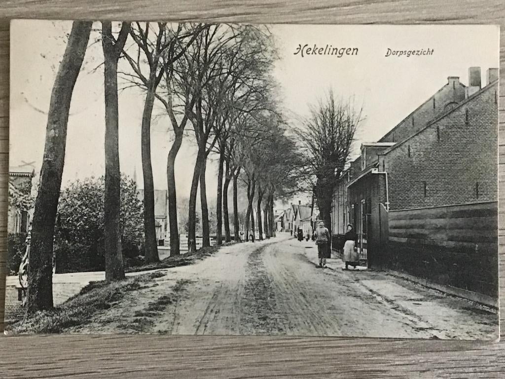 Hekelingen Dorpsgezicht 1906, Ophalen of Verzenden, Voor 1920, Gelopen, Zuid-Holland