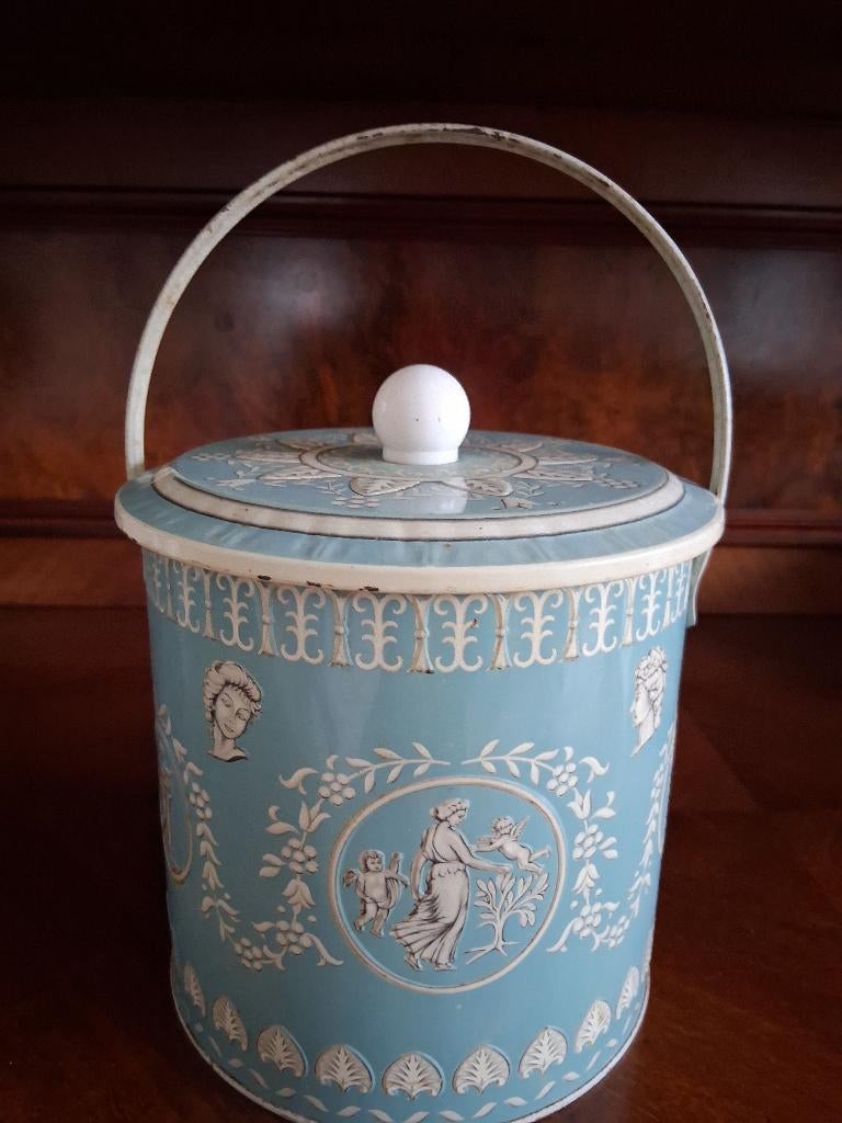 Brocante Vintage Baret ware blik Jasper Wedgwood *eureka*, Verzamelen, Blikken, Ophalen of Verzenden, Gebruikt, Overige