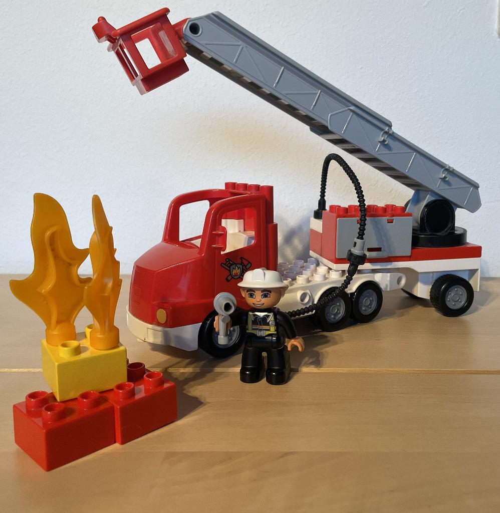 LEGO Duplo Brandweerwagen – Set 5682 – Compleet, Ophalen of Verzenden, Gebruikt, Complete set, Duplo