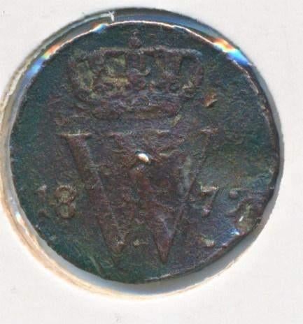 Nederland halve cent 1872 Willem 3