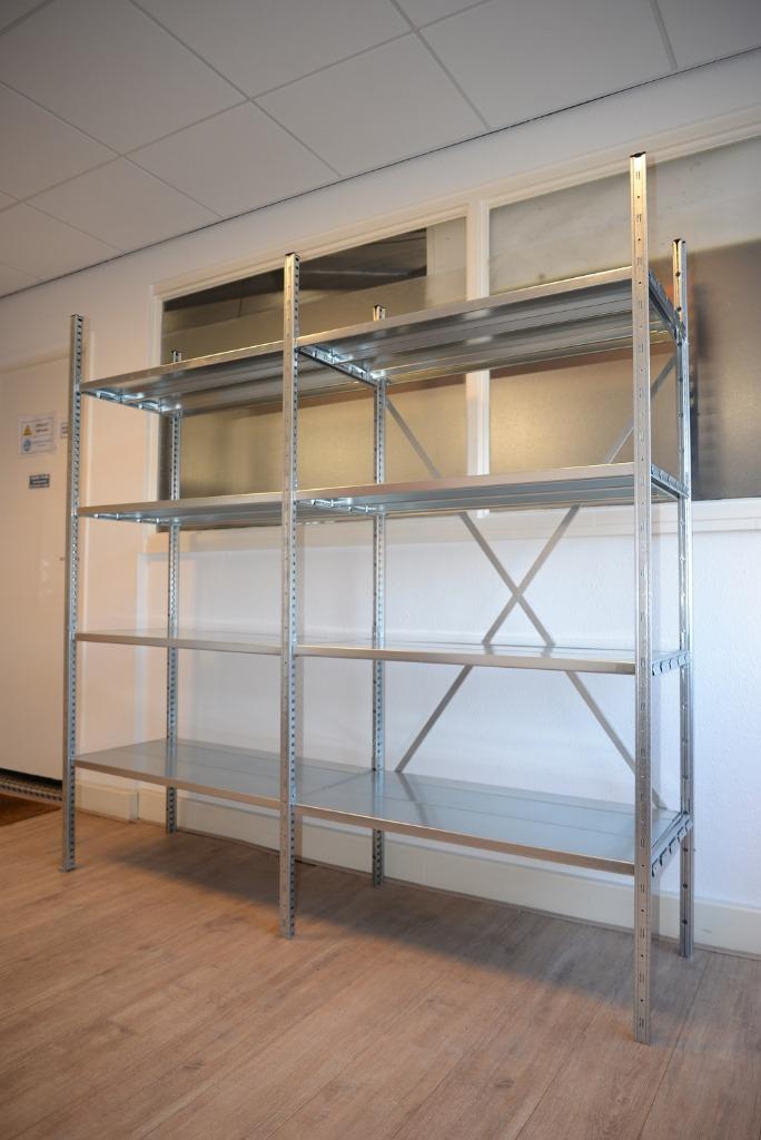 Legbordstelling nieuw – complete set vanaf €70 per meter, Zakelijke goederen, Kantoor en Winkelinrichting | Magazijn, Stelling en Opslag