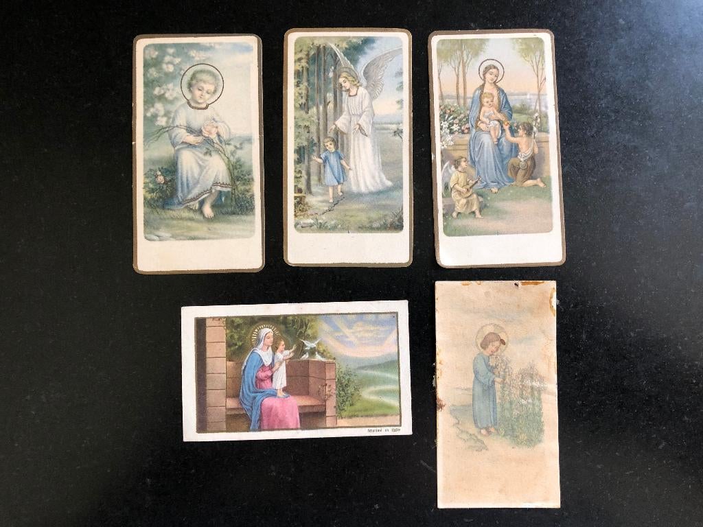 Oude Bidprent Prent Devotie Gedenk H. Communie Plaatje, Verzamelen, Ophalen of Verzenden, Gebruikt, Kaart of Prent