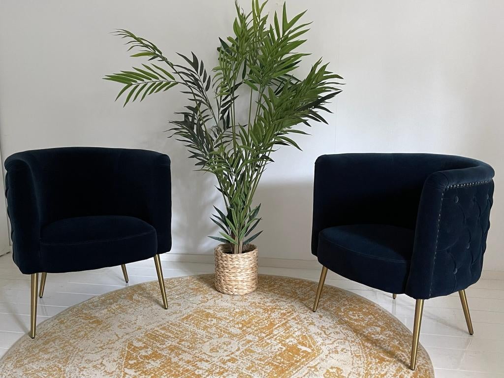 BOLD MONKEY SUCH A STUD FAUTEUILS DONKER BLAUW, Ophalen, Twee, Blauw, Modern & Stijlvol
