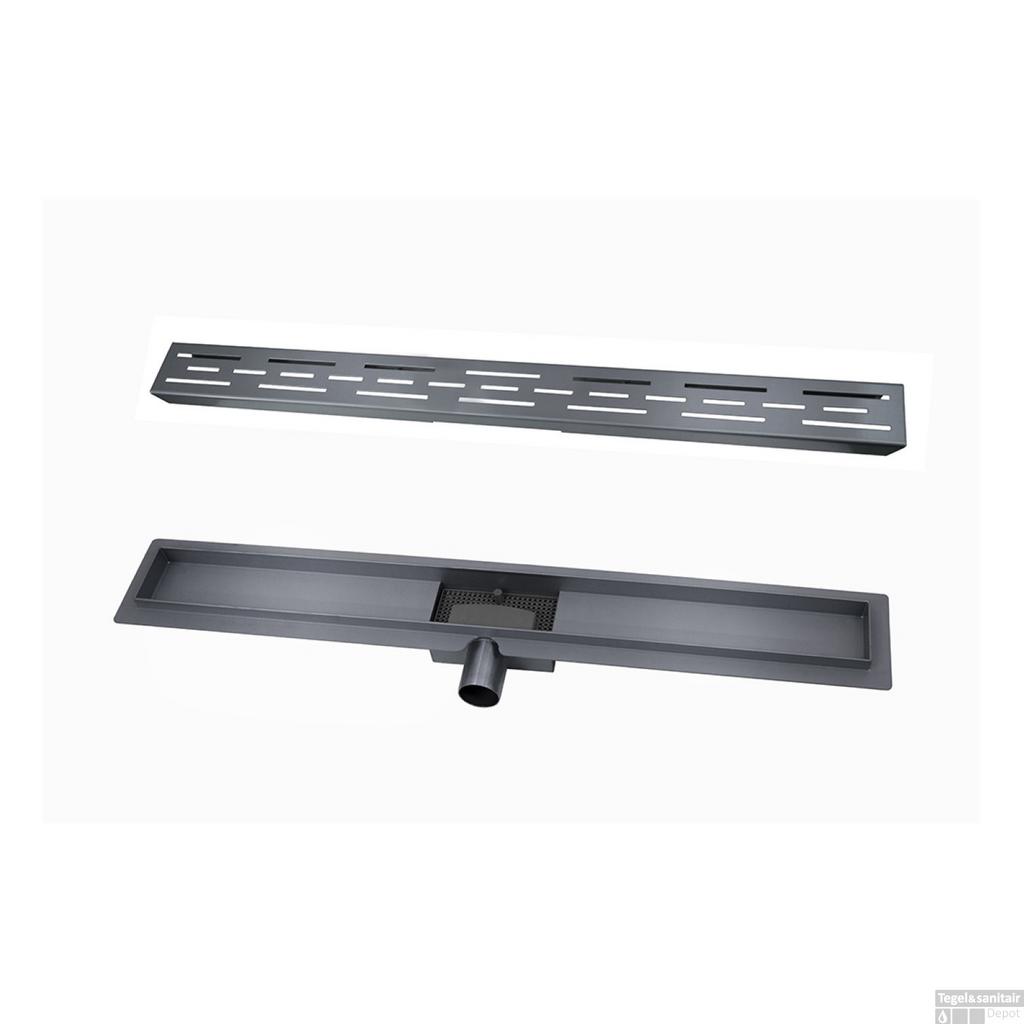 Nieuwe Douchegoot Wiesbaden Gunmetal 70x7cm - NIEUW!, Ophalen of Verzenden, Nieuw, Rvs, Douche