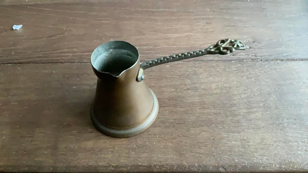 Antiek Koperen Turks Koffiepotje /ibrik, Ophalen of Verzenden, Koper