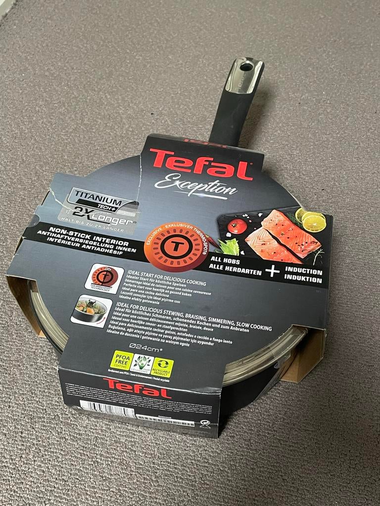 Tefal Exception Koekenpan 24cm - Nieuw in verpakking, Overige materialen, Inductieplaat, Nieuw, Ophalen of Verzenden