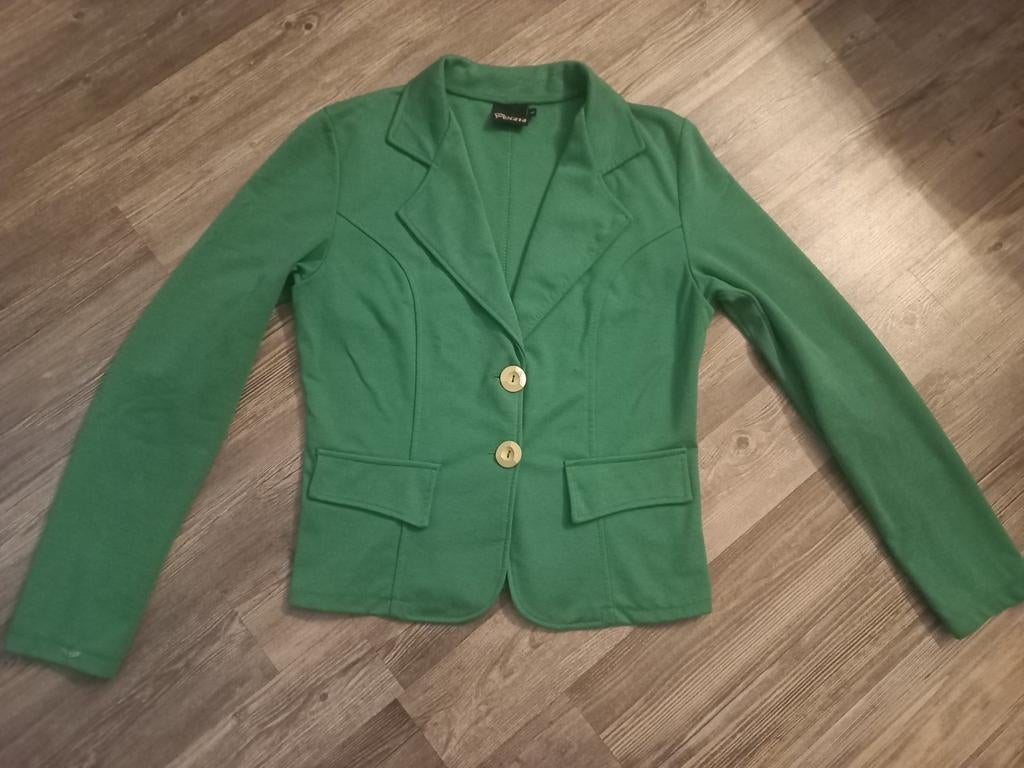 Groen Pescara Jasje - Maat L, Kleding | Dames, Jasjes, Kostuums en Pakken, Maat 42/44 (L), Pescara, Ophalen of Verzenden, Zo goed als nieuw