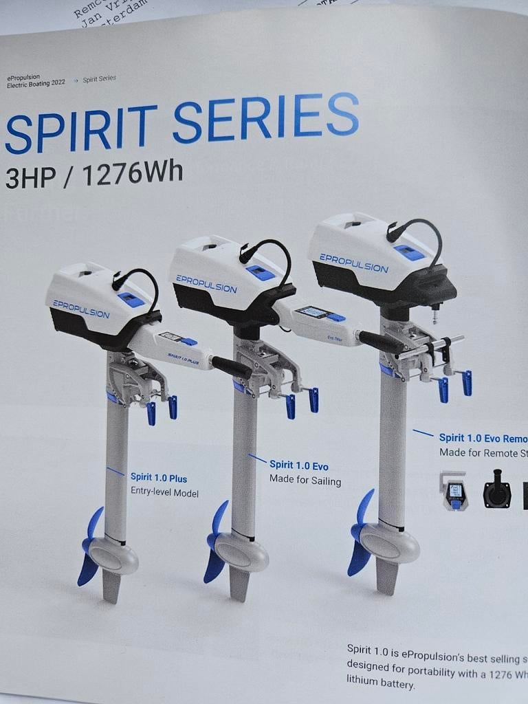 Epropulsion spirit 1.0 lang & kortstaart op voorraad € 2195, Minder dan 5 pk, Elektrisch, Ophalen of Verzenden, Zo goed als nieuw