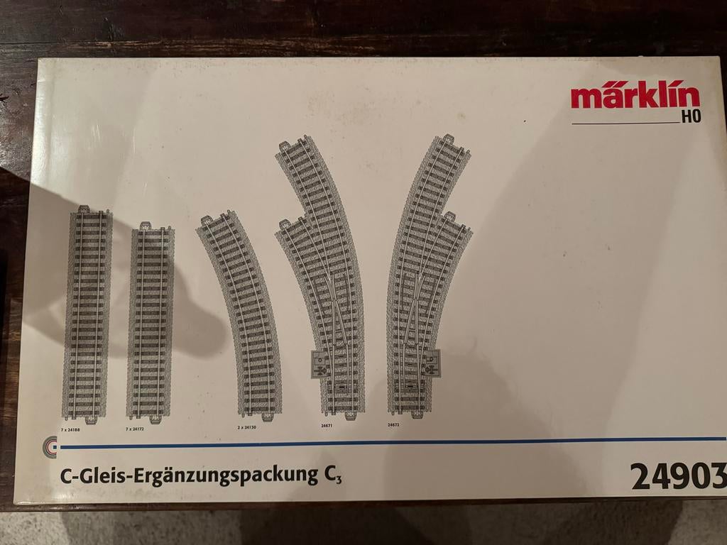 Märklin 24903 C-Gleis Ergänzungspackung C3, Wisselstroom, Nieuw, Rails, Ophalen of Verzenden