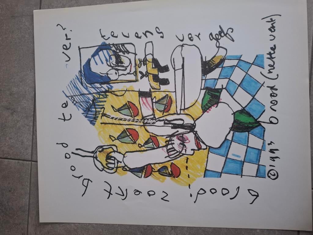 Kleurrijke print van Herman Brood 15 stuks 1993, Ophalen of Verzenden