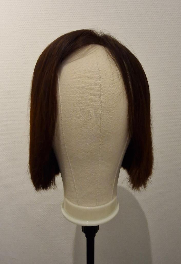 Prachtig donkerbruin haarstuk van echt haar., Sieraden, Tassen en Uiterlijk, Uiterlijk | Haarverzorging, Ophalen of Verzenden