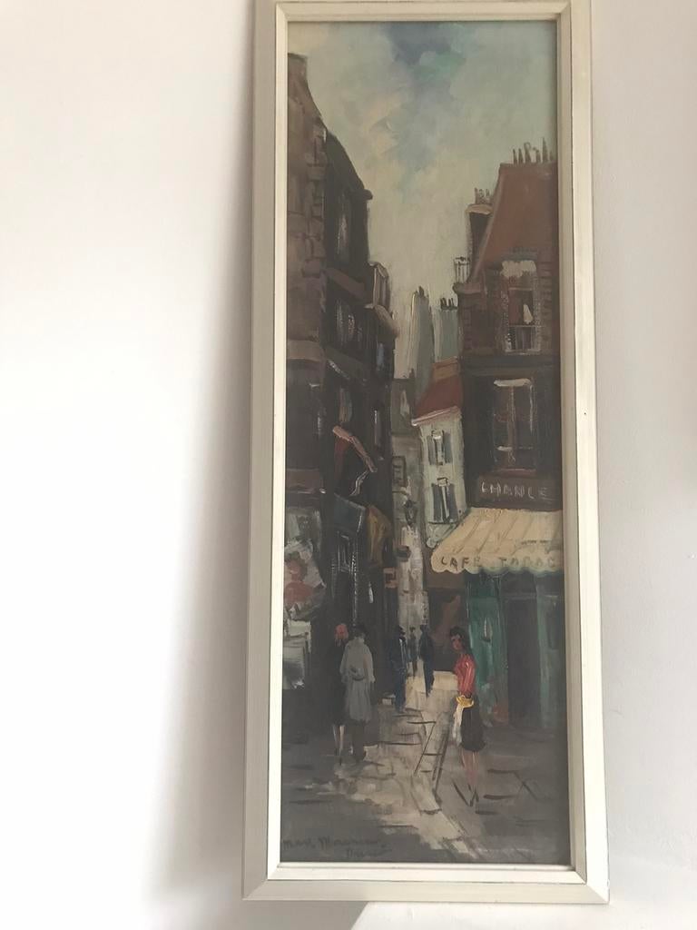 Schilderij Max Moreau Paris, Antiek en Kunst, Kunst | Schilderijen | Klassiek, Ophalen of Verzenden