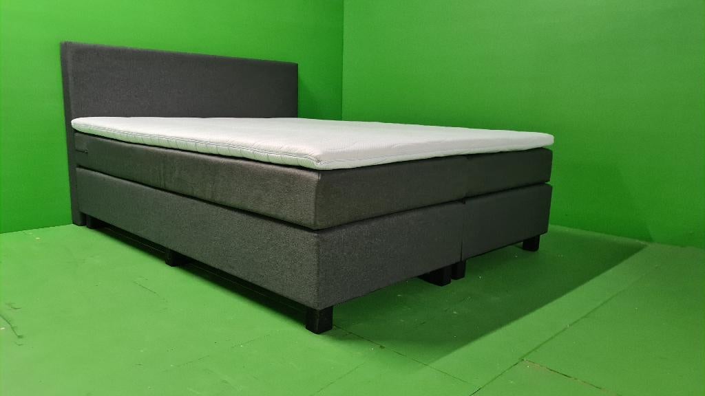 Boxspring Vitalus 160 x 200 OUTLET model met EXTRA KORTING, Huis en Inrichting, Slaapkamer | Boxsprings, Iboxz, Verzenden, Outlet boxspring 160 x 200 uit voorraad leverbaar