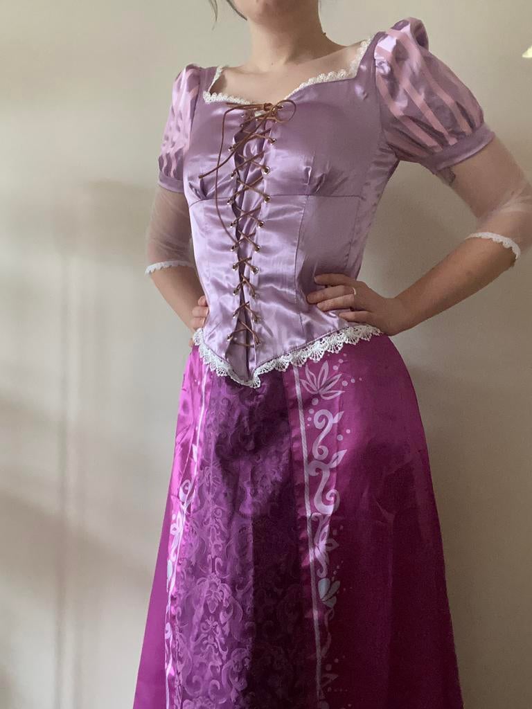 Rapunzel jurk, maat S/M, gloednieuw, nooit gedragen., Carnaval, Nieuw, Ophalen of Verzenden, Kleding