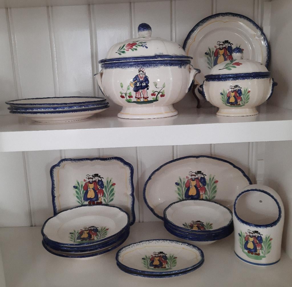 Bretons 'artisanal' - Tafelservies (19), Ophalen of Verzenden