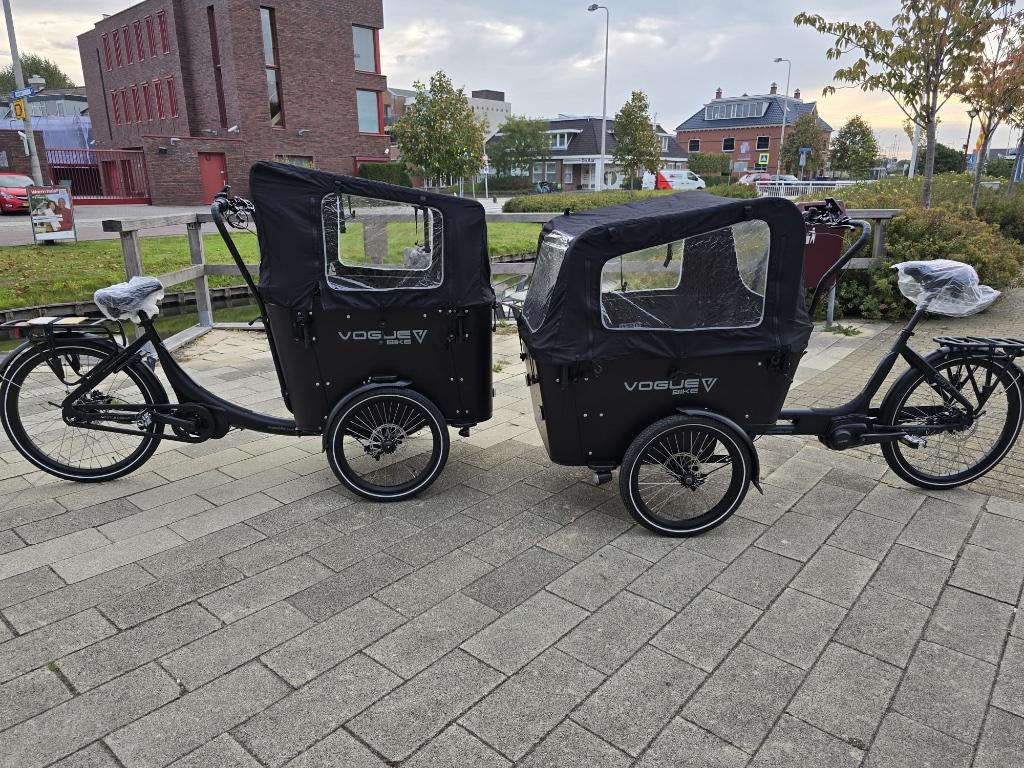 Elektrische bakfietsen – nieuw en tweedehands, Fietsen en Brommers, Fietsen | Bakfietsen, Gebruikt, Overige merken, 4 kinderen of meer