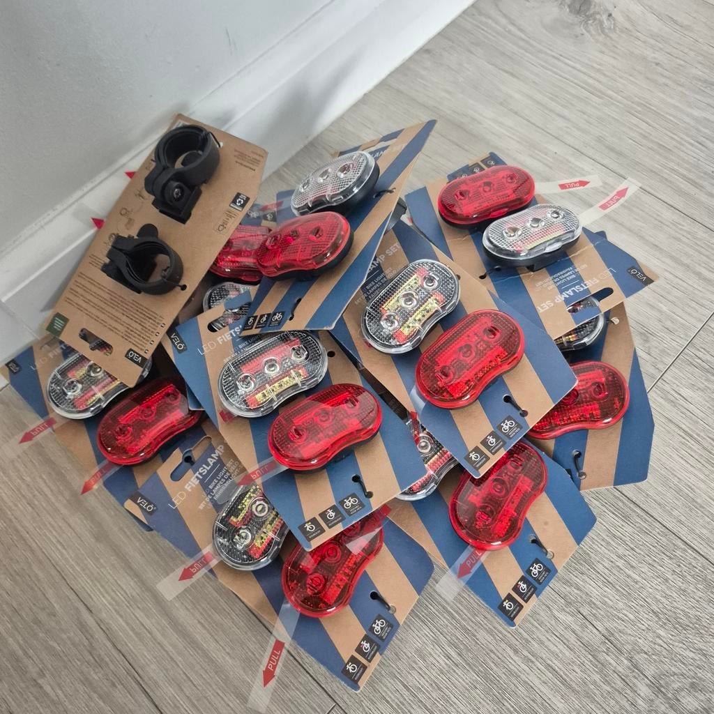 10x fietsverlichting nieuw, Ophalen, Nieuw, Batterij, Verlichtingsset