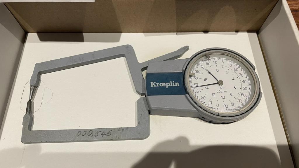 Kroeplin OD1020 diktemeter 20mm bereik goede conditie, -, Nieuw, Ophalen of Verzenden, -