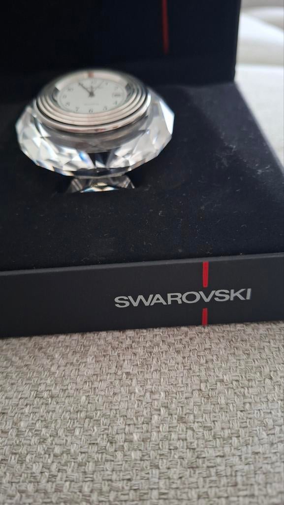 Swarovski Tafelklok - Nieuwstaat, Ophalen of Verzenden, Zo goed als nieuw, Analoog, Wekker of Tafelklok