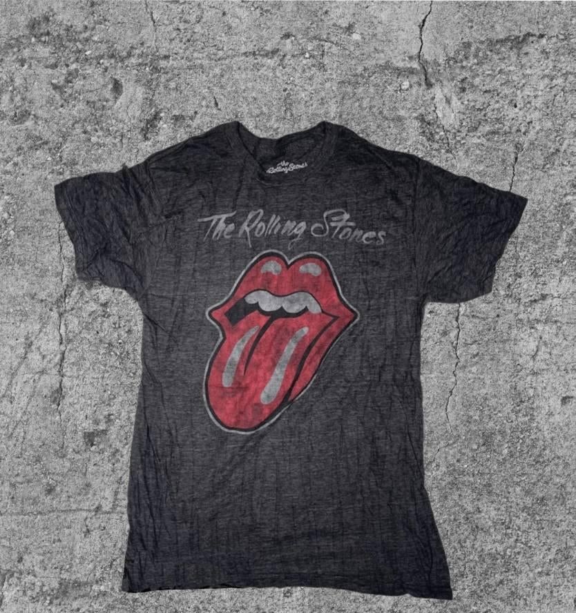 Rolling Stones Vintage T‑Shirt Tongue Logo – Grey – M T-189, Vintage, Vintage, Vintage, Grijs