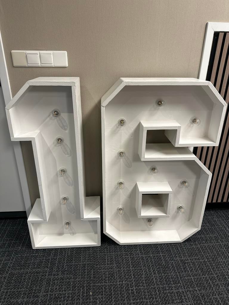 Lichtcijfers huren voor feest of evenement, Ophalen of Verzenden, Zo goed als nieuw, Versiering, Verjaardag