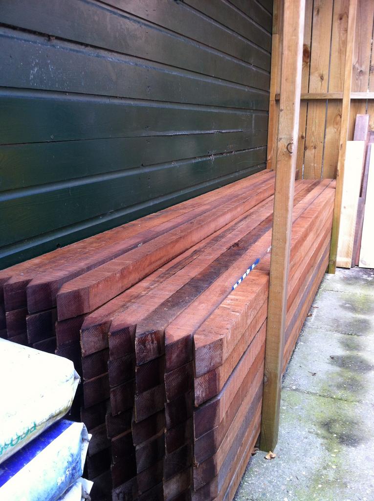 Azobe hardhouten palen 6x6x300, Ophalen, Nieuw, 250 cm of meer, Palen