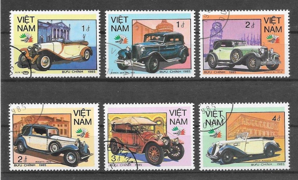 Vietnam 1985 Auto's, Verzenden, Gestempeld, Zuidoost-Azië