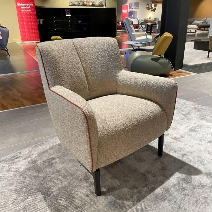 Evidence Santosa fauteuil beige, Huis en Inrichting, Ophalen of Verzenden, 75 tot 100 cm, Stof, 50 tot 75 cm