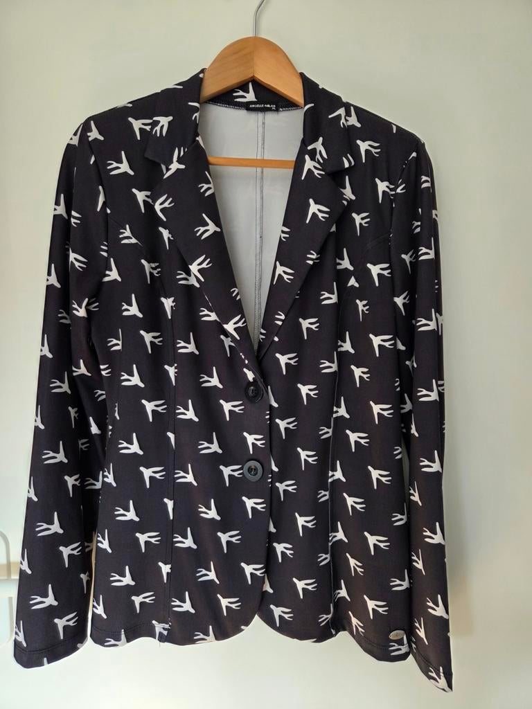 Angelle Milan Travelstof Blazer - maat XL, Ophalen of Verzenden, Zo goed als nieuw, Maat 46/48 (XL) of groter, Blauw