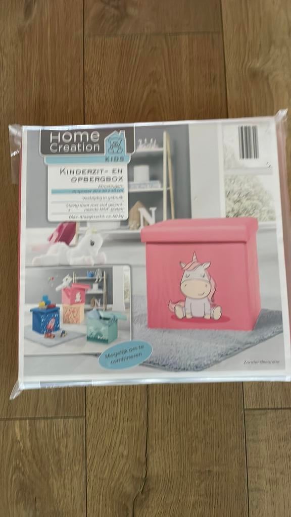 Kinderopbergbox, 30x30x30. Roze eenhoorn, Kinderen en Baby's, Ophalen, Nieuw