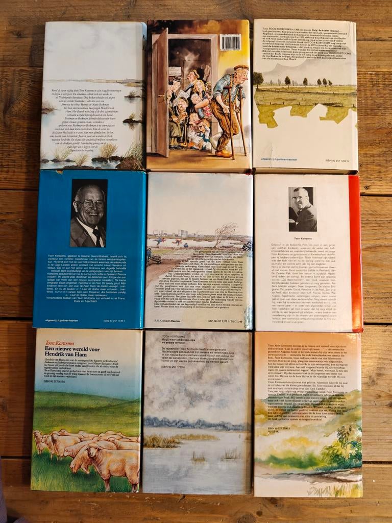 9 Boeken van Toon Kortooms., Ophalen of Verzenden, Zo goed als nieuw