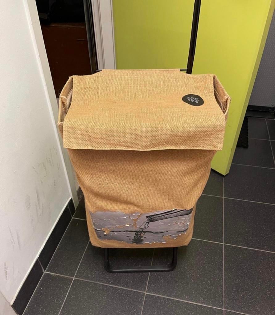 Boodschappenkar op wielen, Ophalen, Gebruikt