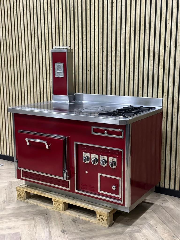 Molteni Bordeaux Gas + GASOVEN + Coup de Feu, Witgoed en Apparatuur, Fornuizen, Warmhoudplaat, 60 cm of meer, Ophalen of Verzenden