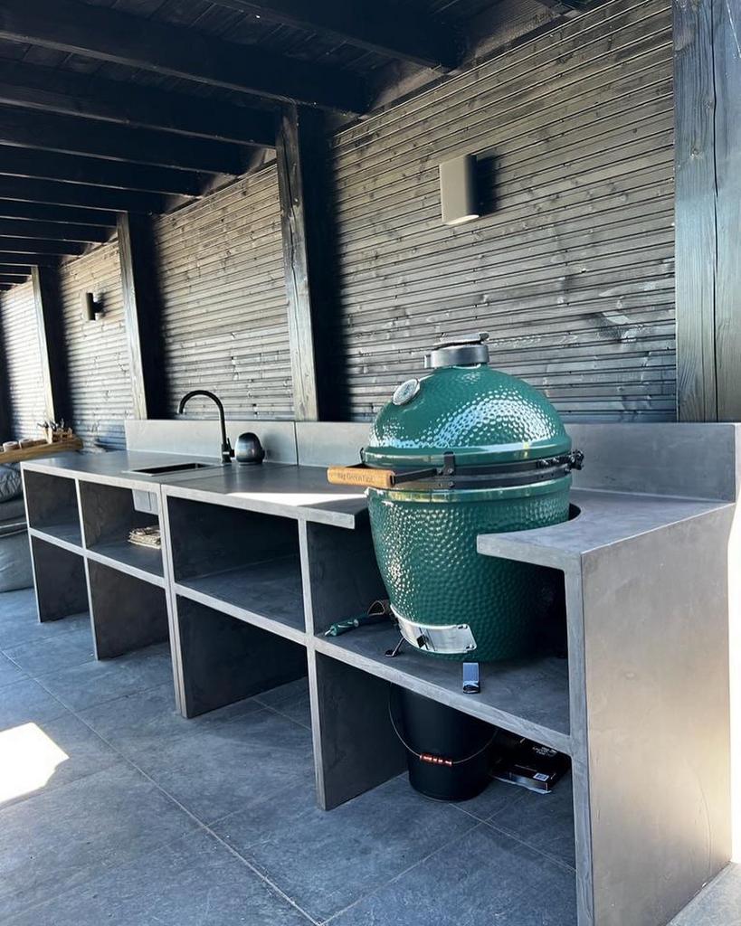 Betonlook Buitenkeukens op maat,Green Egg, Kamado Joe, Weber, Tuin en Terras, Buitenkeukens, Verzenden, Nieuw, Houtskool, Vrijstaand