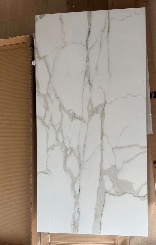 Calacatta Naturale tegel 60x120 - Marmerlook, 60 cm of meer, Nieuw, Ophalen of Verzenden, Minder dan 5 m²