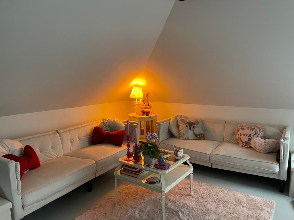 2 banken brocante stijl, Huis en Inrichting, Banken | Bankstellen, Ophalen, Tweepersoons, 75 tot 100 cm, Zo goed als nieuw