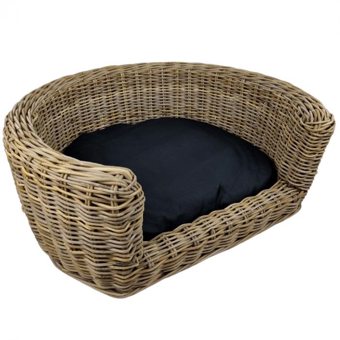 Topmast Palermo Rieten Dierenmand met Kussen - 68x57x33cm, Dieren en Toebehoren, Verzenden, Riet