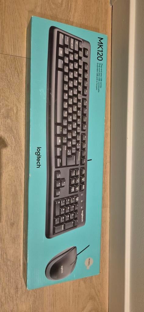 Logitech MK120 Toetsenbord en Muis Set - Nieuwstaat, Computers en Software, Toetsenbord en muis-set, Logitech, Nieuw, Ophalen of Verzenden