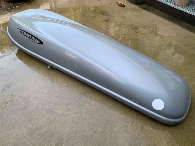 skikoffer / skibak (grijs metallic), Auto diversen, Dakkoffers, Ophalen, Zo goed als nieuw