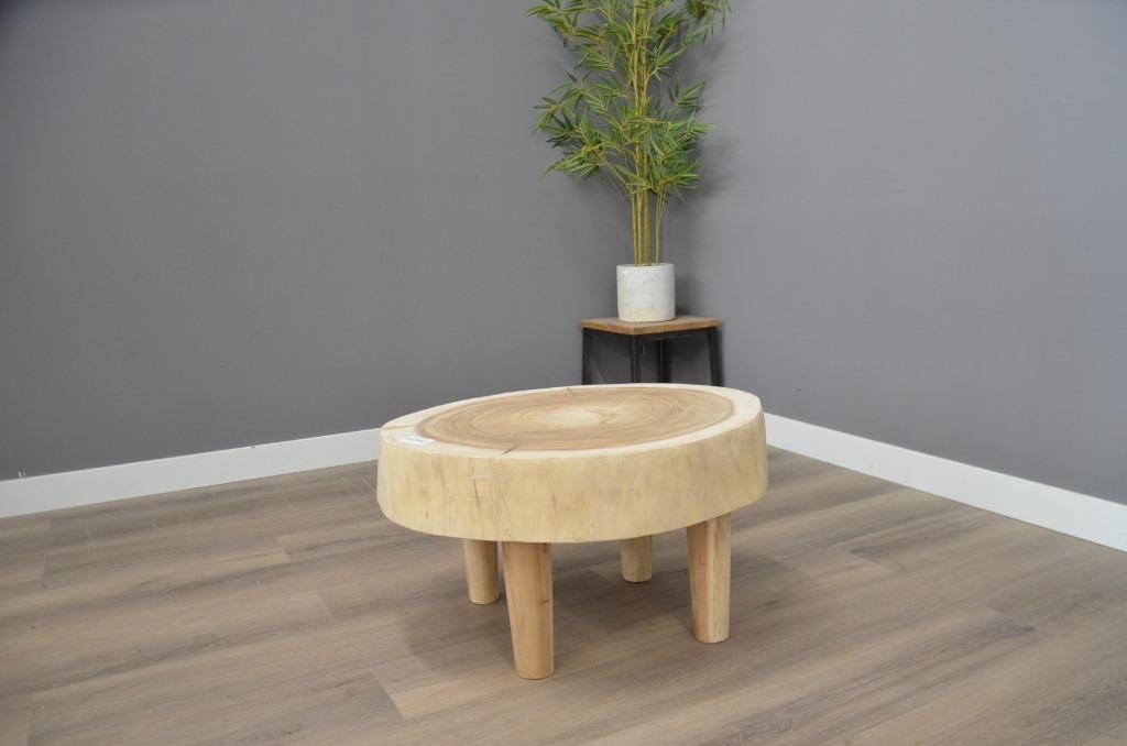 Suar salontafel 100 cm extra dik – BT884, 50 tot 100 cm, Rond, Nieuw, Overige houtsoorten