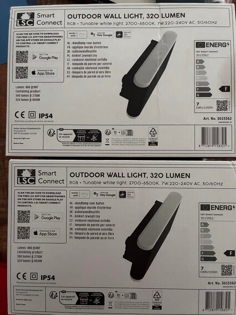Buitenlamp, Tuin en Terras, Buitenverlichting, Minder dan 50 watt, Wandlamp, Nieuw, Ophalen of Verzenden