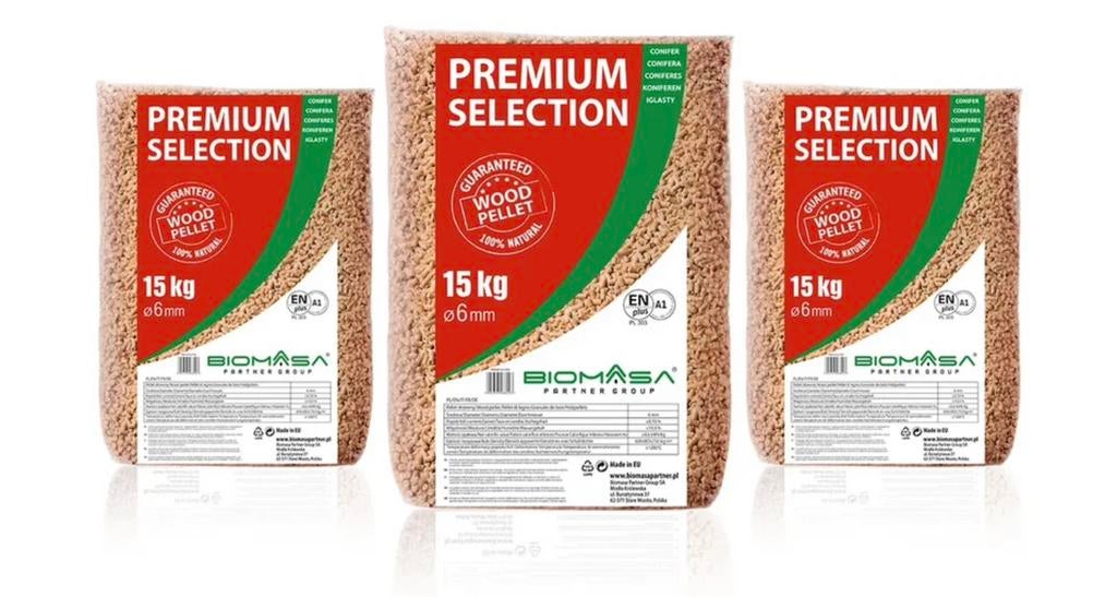 Premium Selection houtpellets wit ENplus A1 975 kg., 6 m³ of meer, Verzenden, Overige houtsoorten, Blokken