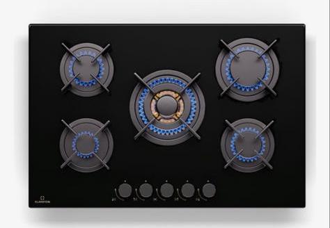 Karstein Gaskookplaat 5 pits - Nieuwstaat!, Minder dan 85 cm, Ophalen of Verzenden, Inbouw, Gas