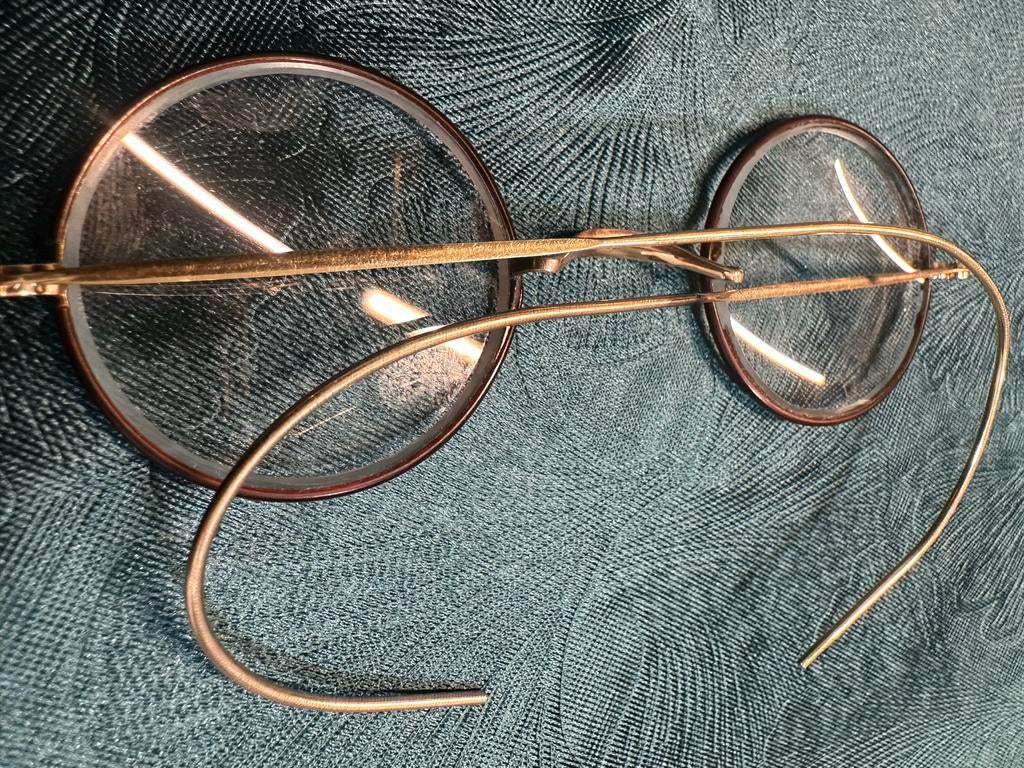 Antieke 12k Gouden Bril, Overige merken, Gebruikt, Geel, Ophalen of Verzenden