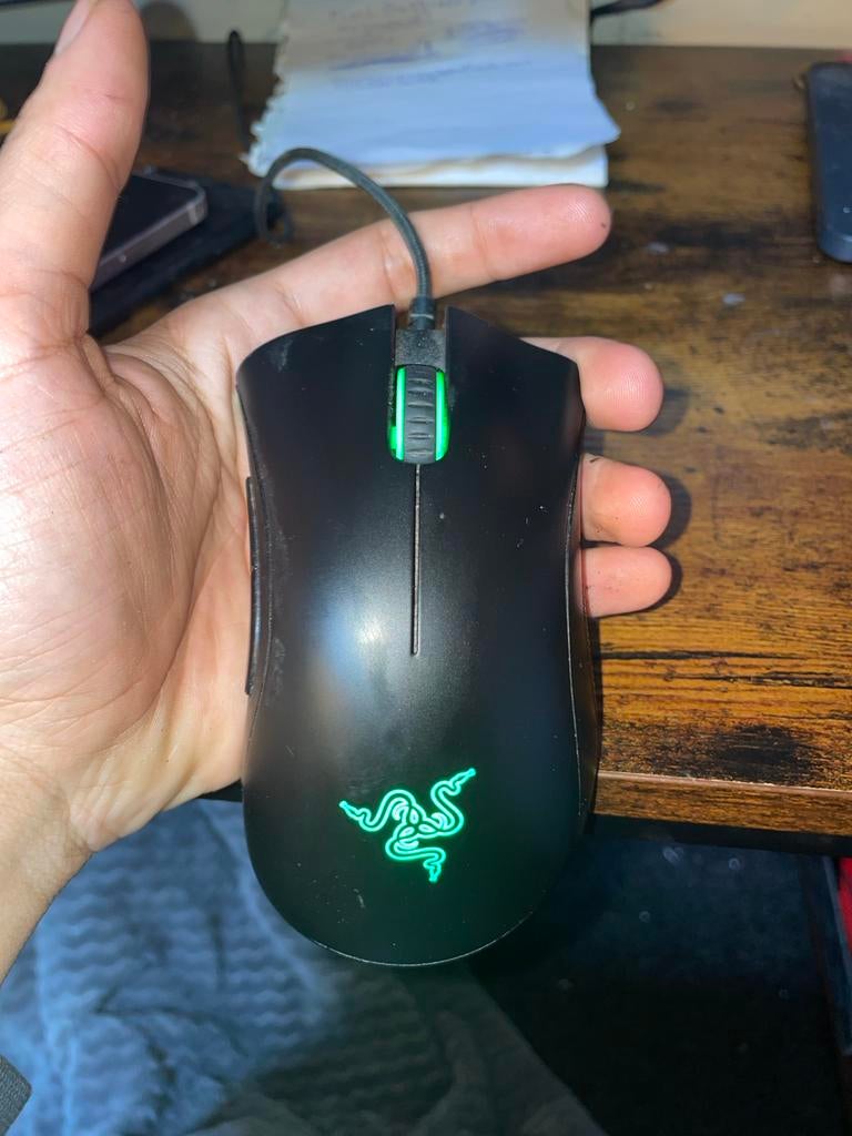 Razer Deathadder Essential Muis - Met Doos, Computers en Software, Muizen, Rechtshandig, Muis, Gebruikt, Gaming muis