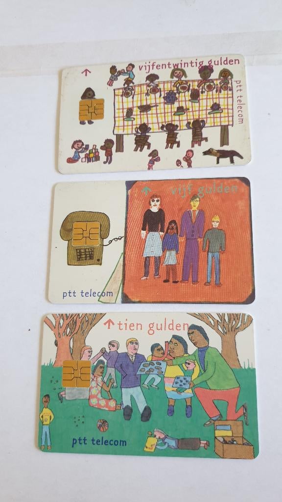 1294 nederland 3 unicef telefoonkaarten, Verzenden